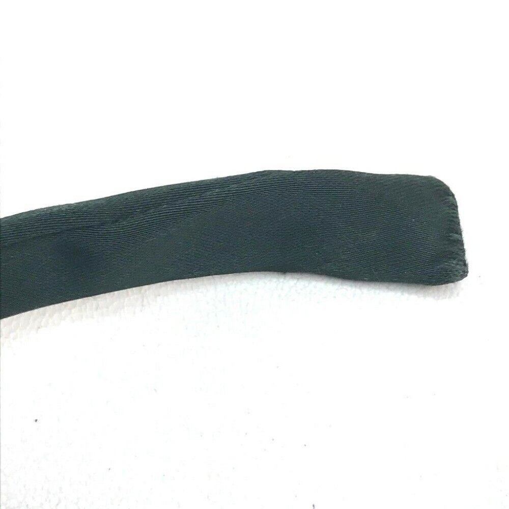 CHANEL Ribbon Hair Accessory Head Band Satin Black x Dark Green - Picture 9 of 10